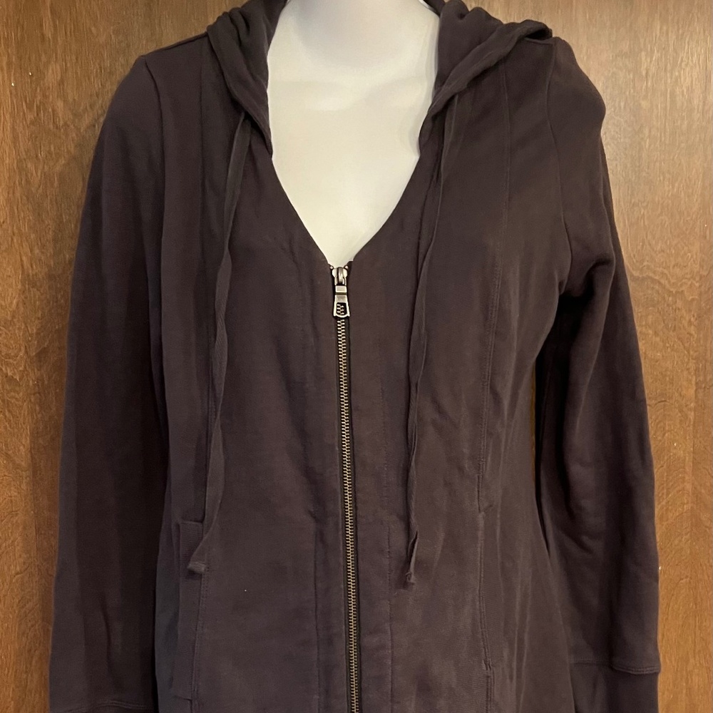 Soft Surroundings Zip front Sweatshirt Tunic Gray Size S NWT